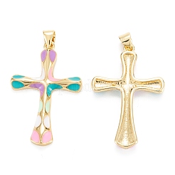 Brass Enamel Pendants&nbsp;KK-M220-06G