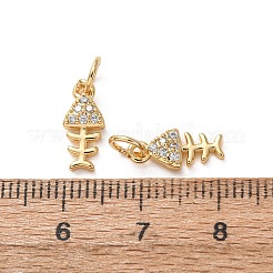 Brass Micro Pave Clear Cubic Zirconia Pendants&nbsp;CU-H002-08G-02