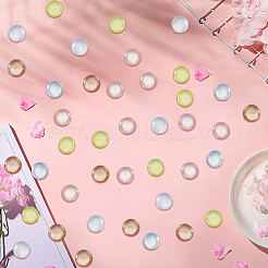 150Pcs 5 Colors Flat Round Resin Buttons&nbsp;BUTT-CY0001-24