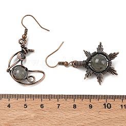 Natural & Synthetic Gemstone Dangle Earrings&nbsp;G-H359-07R