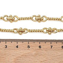 304 Stainless Steel Twisted Bar Link Chain Necklaces for Women Men&nbsp;NJEW-Z115-02G