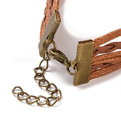 PU Leather Multi-strand Bracelet&nbsp;MAND-PW0001-40B