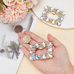 2Pcs Alloy & Glass Shoe Buckle Clips&nbsp;AJEW-WR0002-33