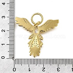 Brass Micro Pave Cubic Zirconia Pendants&nbsp;KK-S523-05G