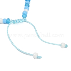 Tortoise Synthetic Turquoise Braided Bead Bracelets for Women&nbsp;BJEW-JB11695