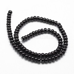 Natural Black Onyx Beads Strands&nbsp;G-P161-19-6x3mm