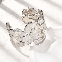 304 Stainless Steel Cuff Bangles&nbsp;BJEW-L705-04B-P