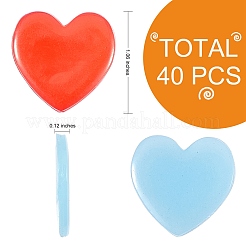 40Pcs 2 Colors Heart Silicone Glue Clay&nbsp;DIY-SZ0003-44