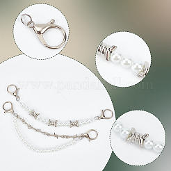 4Pcs 2 Style Punk Style Barbed Wire Alloy Link Shoe Chains&nbsp;DIY-WR0002-63