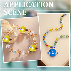 1 Strand Handmade Pumpkin Spot Lampwork Beads&nbsp;LAMP-LT0001-04