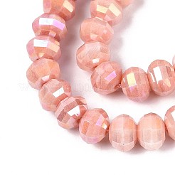 Anti-Tarnish Electroplate Glass Beads Strands&nbsp;GLAA-T025-8mm-19D