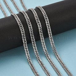 Tarnish Resistant Men's Jewelry Making 304 Stainless Steel Double Link Curb Chains&nbsp;CHS-A003C-1.2mm