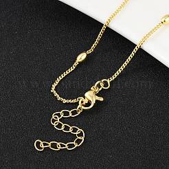 Brass Satellite Chains Necklace for Women&nbsp;LS-NJEW-P265-17G
