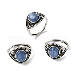 Natural Kyanite Finger Rings&nbsp;RJEW-A084-06AS-10