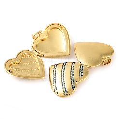 Rack Plating Brass Locket Pendant&nbsp;KK-H486-04G-01