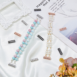 12Pcs 3 Colors Alloy Watch Band Adapter Connectors&nbsp;AJEW-DC0001-77