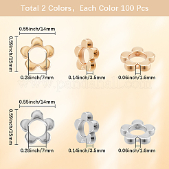 200Pcs 2 Colors CCB Plastic Bead Frame&nbsp;CCB-SC0001-24
