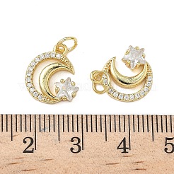 Brass Micro Pave Cubic Zirconia Charms&nbsp;KK-L243-26G