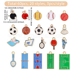 3 Bags Sports Alloy Enamel Pendants&nbsp;ENAM-CA0001-95