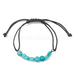 Natural Turquoise  Chip Beads Link Bracelets&nbsp;BJEW-JB13310-01