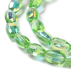 Transparent Electroplate Glass Beads Strands&nbsp;GLAA-Q099-F01-02