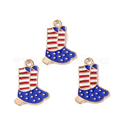 American Flag Style Alloy Enamel Pendants&nbsp;ENAM-K067-40