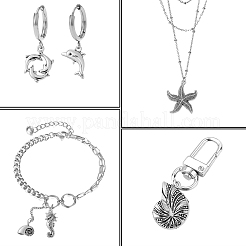 50Pcs 10 Style Tibetan Style Alloy Pendants&nbsp;TIBEP-CJ0003-47