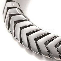 304 Stainless Steel Arrow Link Chain Bracelets for Women Men&nbsp;BJEW-Q341-07AS