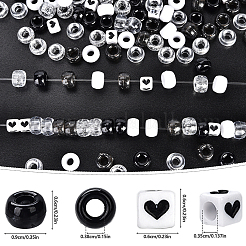720Pcs 6 Styles Opaque Plastic Beads&nbsp;KY-YW0001-82