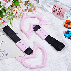 2Pcs ABS Plastic Devil Heart Rear Bumper Warning Handle Ring&nbsp;HJEW-SP0001-51A