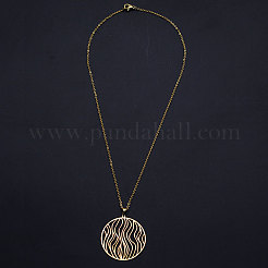 201 Stainless Steel Pendant Necklaces&nbsp;LS-NJEW-S105-JN603-45-2