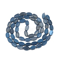 Painted Transparent Glass Beads Strands&nbsp;GLAA-E033-06C