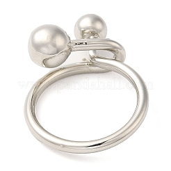 Brass Round Beaded Finger Rings&nbsp;RJEW-M153-01P