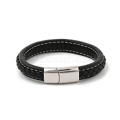 Braided Microfiber Leather Cord Bracelets for Men&nbsp;BJEW-Z081-04P