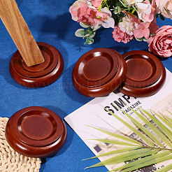 4Pcs Wood Piano Foot Mat&nbsp;AJEW-WH0455-457