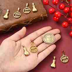 8Pcs 2 Styles 304 Stainless Steel Pendants&nbsp;STAS-CJ0002-70