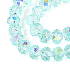 Transparent Glass Beads Strands&nbsp;EGLA-N016-8mm-08
