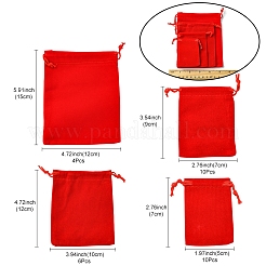 30Pcs Rectangle Velvet Pouches&nbsp;TP-FS0001-02D