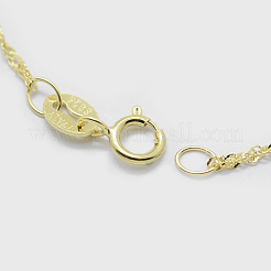 925 Sterling Silver Singapore Chain Necklaces&nbsp;STER-F039-45cm-06G