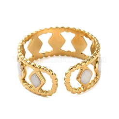 304 Stainless Steel Enamel Cuff Rings&nbsp;RJEW-M171-07G