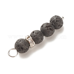 Round Natural Lava Rock Pendants&nbsp;PALLOY-JF01515