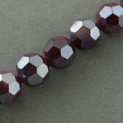 Electroplate Glass Beads Strands&nbsp;EGLA-R018-8mm-9