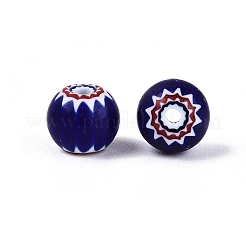 Handmade Millefiori Glass Round Beads&nbsp;LA-N002-08A