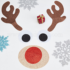 3Sets Christmas Theme Felt Cloth Cartoon Door Sticker Sets&nbsp;DIY-DR0001-67