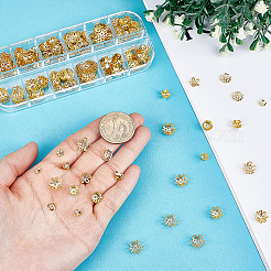 360Pcs 12 Styles Iron Bead Caps&nbsp;IFIN-ME0001-02