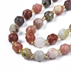 Natural Plum Blossom Jasper Beads Strands&nbsp;G-N326-100-04