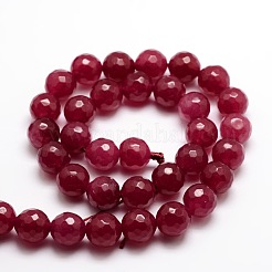 Dyed Natural White Jade Round Beads Strands&nbsp;G-E313-8mm-05