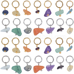 126Pcs 14 Styles Natural Stone Chip Charms&nbsp;FIND-BBC0004-61
