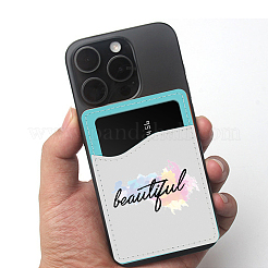 10Pcs PU Leather Phone Back Adhesive Card Holder&nbsp;AJEW-SP0002-95B