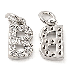 Brass Micro Pave Grade AAA Cubic Zirconia Charms&nbsp;ZIRC-P067-11P-B-NR